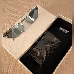 Prada Metallic Silver Sunglasses